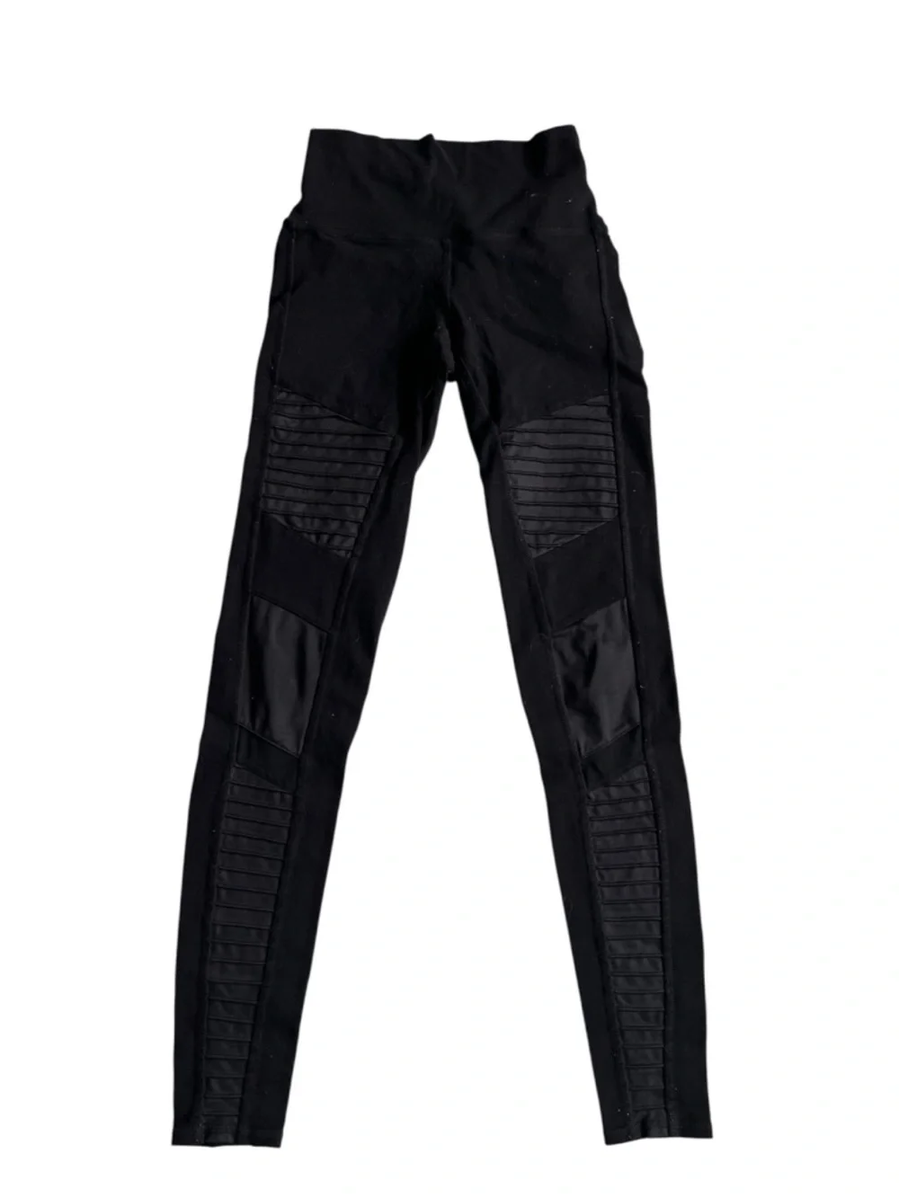 ALO Yoga Black Moto Panel Leggings